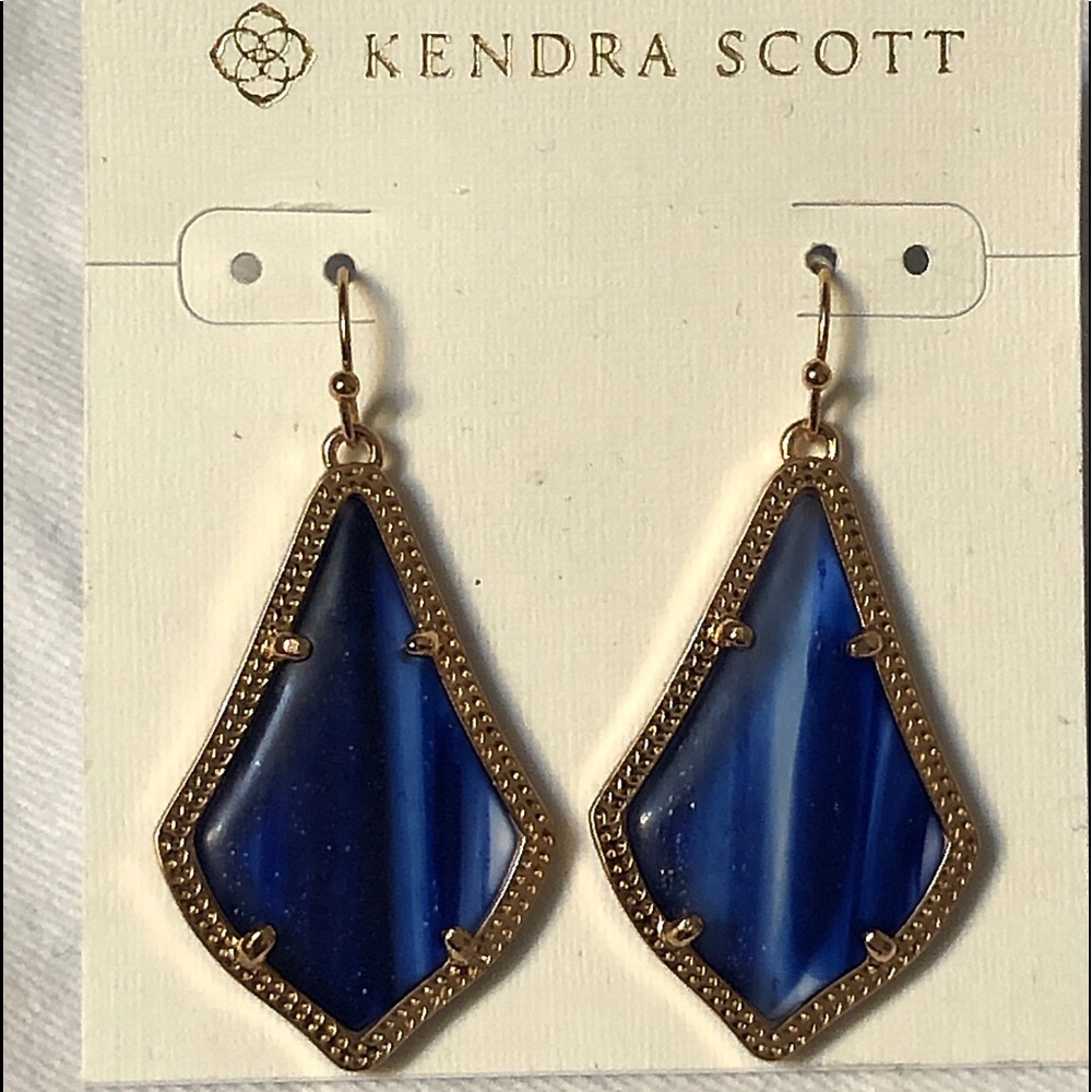 Kendra Scott Alex, blue and gold glass! NWT!